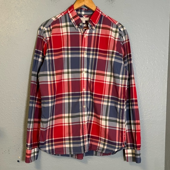 Boden Men's Red Plaid Regular Fit Button Down Shirt Business Casual Sz‎ Medium - Picture 3 of 10